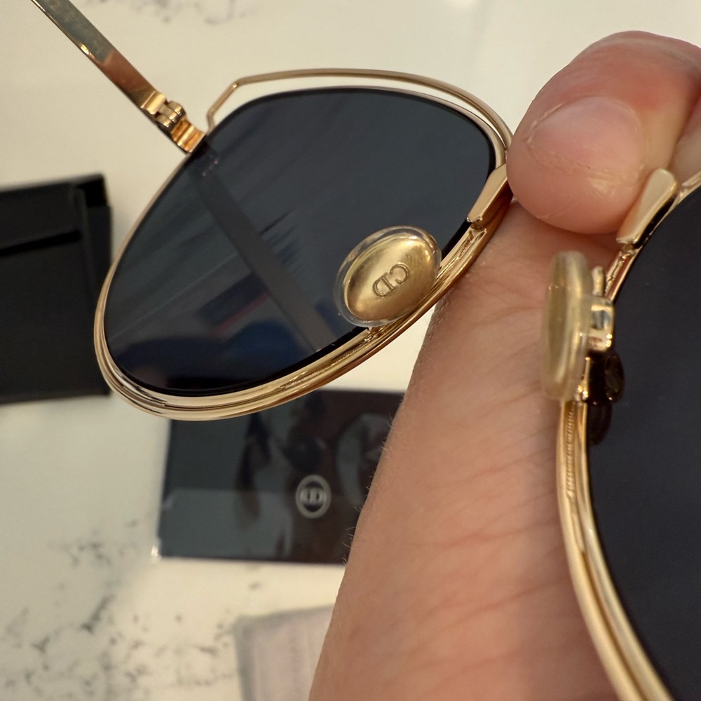 Dior Sideral Gold Frame Sunglasses with Black Lenses - Picture 10 of 14